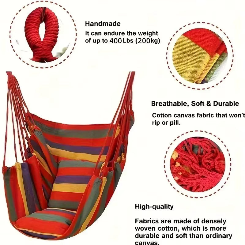 Xova Carat Striped Hanging Hammock Chair