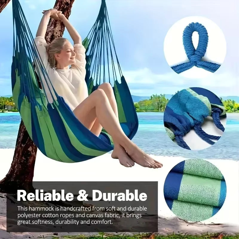 Xova Carat Striped Hanging Hammock Chair